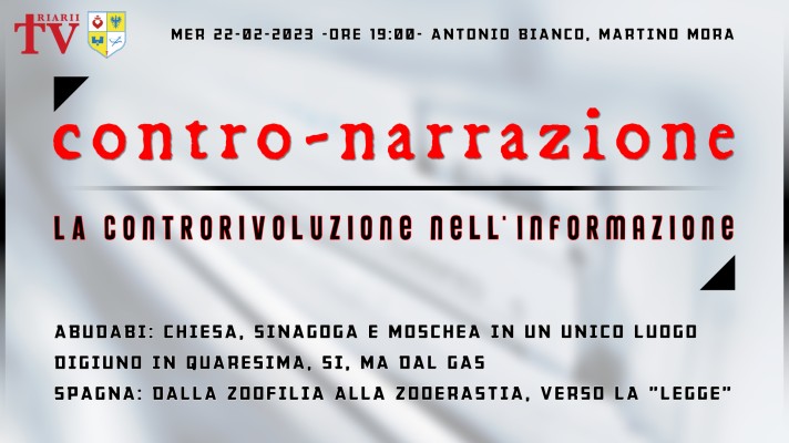 CONTRO-NARRAZIONE. Antonio Bianco, Martino Mora
